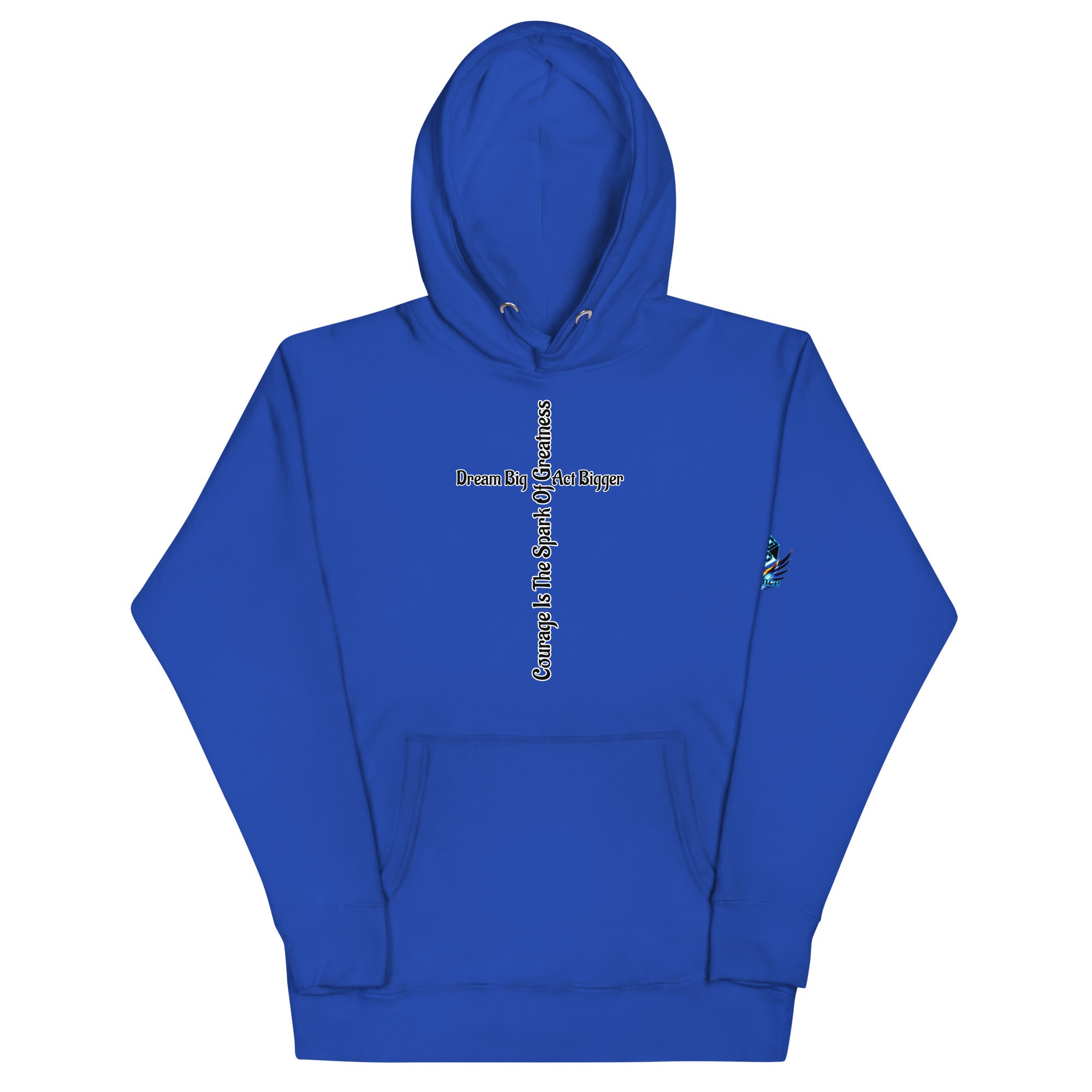 Courage Is the Spark – Dream Big Hoodie for Bold Souls by XGuidance Team Royal 6