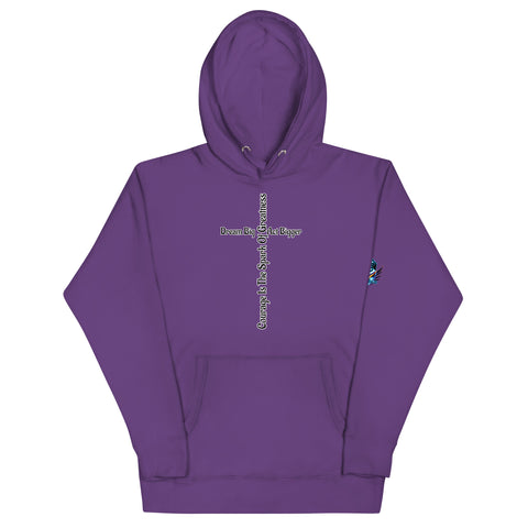 Courage Is the Spark – Dream Big Hoodie for Bold Souls by XGuidance Purple 7