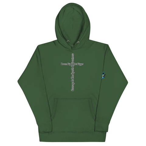 Courage Is the Spark – Dream Big Hoodie for Bold Souls by XGuidance Forest Green 8