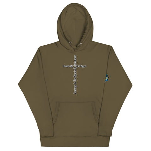 Courage Is the Spark – Dream Big Hoodie for Bold Souls by XGuidance Military Green 9