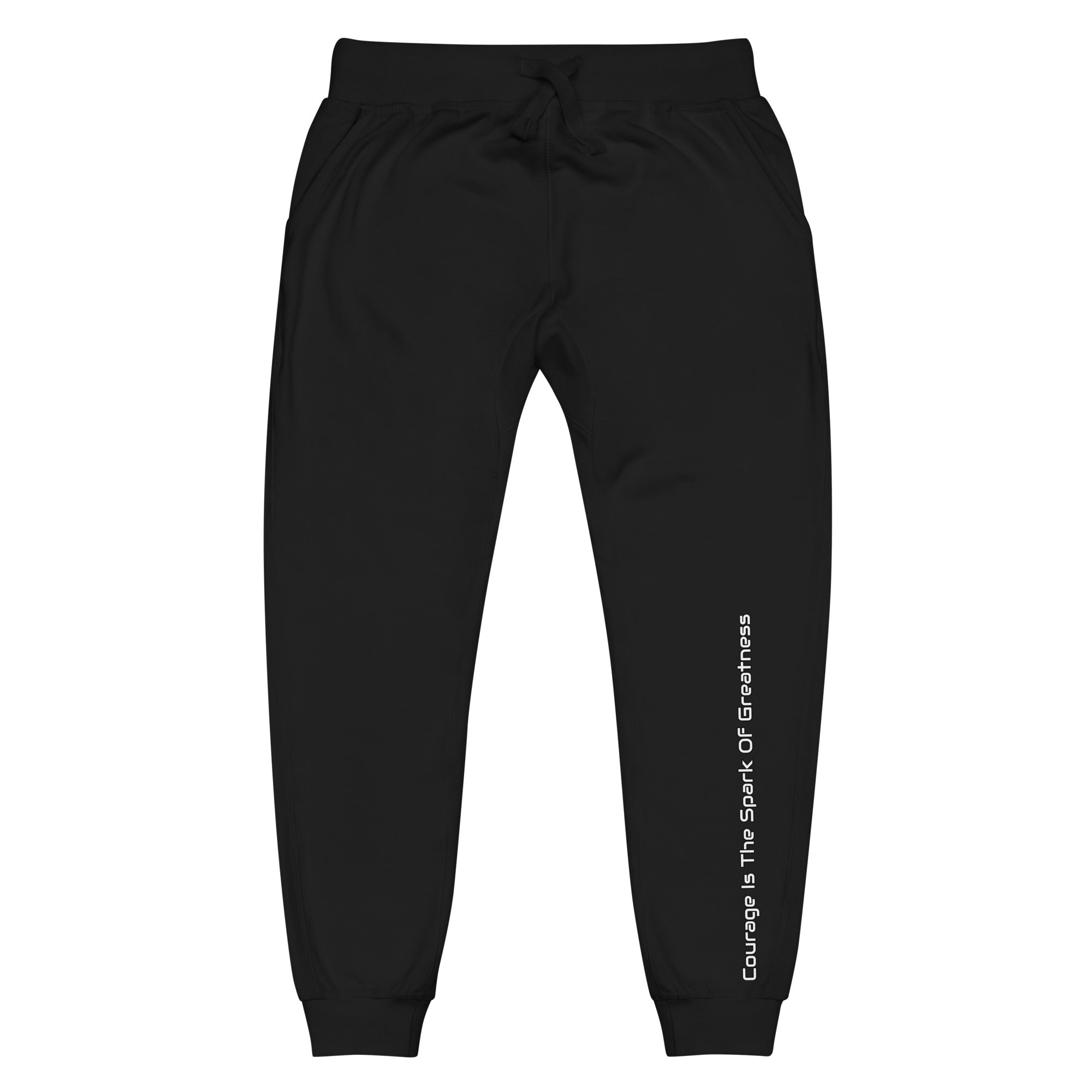 Courage Spark Joggers – Unisex Fleece Sweatpants Quote by XGuidance XS 1