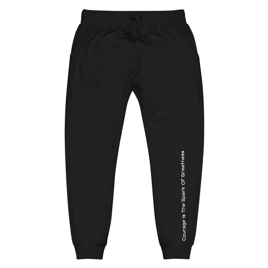 Courage Spark Joggers – Unisex Fleece Sweatpants Quote by XGuidance XS 1
