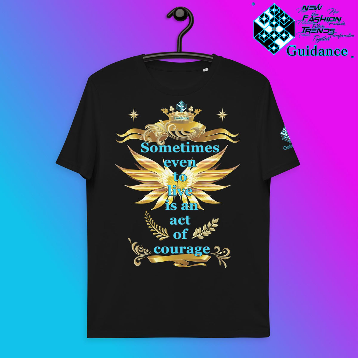 Courage T-Shirt T-Shirts by XGuidance Black 2
