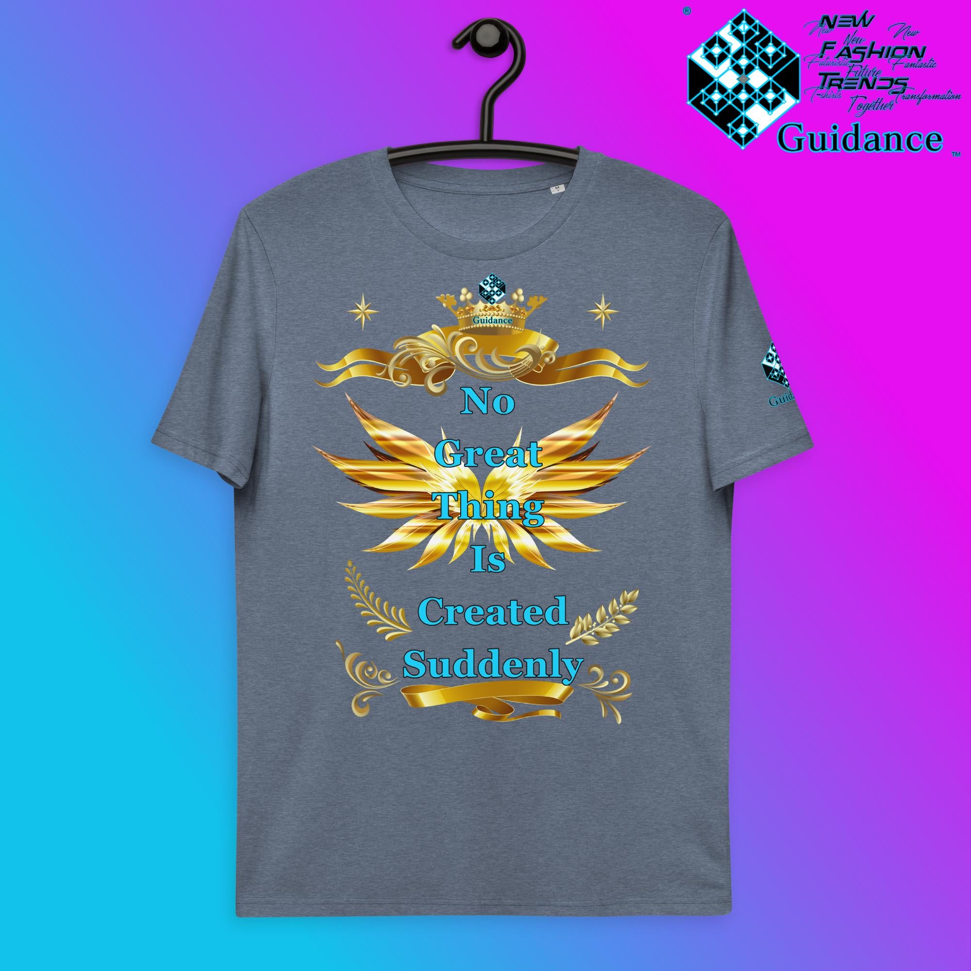 Created T-Shirt T-Shirts by XGuidance Dark Heather Blue 12