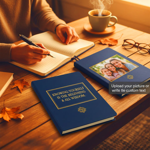 Custom Hardcover Notebook – Personalized Journal with Photo or Motivational Quote