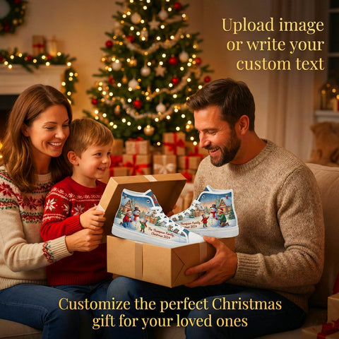 Custom High-Top Canvas Shoes – Personalized Photo Sneakers