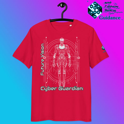 Cyber Guardian T-Shirt – Futuristic Robot & Tech Armor by XGuidance Red 9