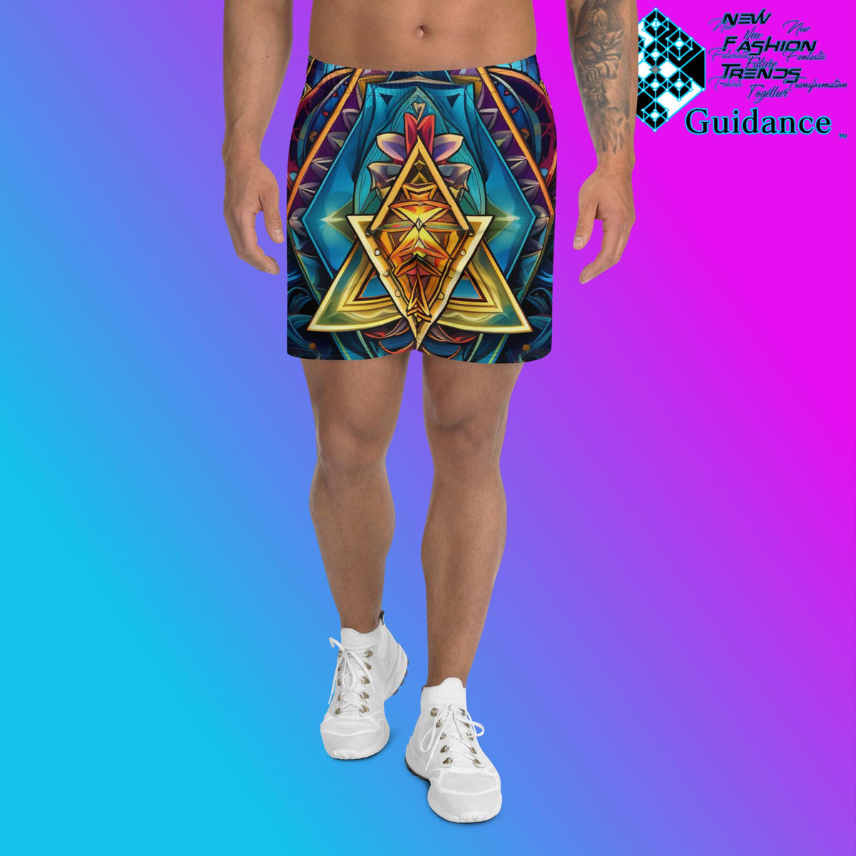 Dimensional Harmony Geometric Festival Boardshorts by XGuidance 2XS 1