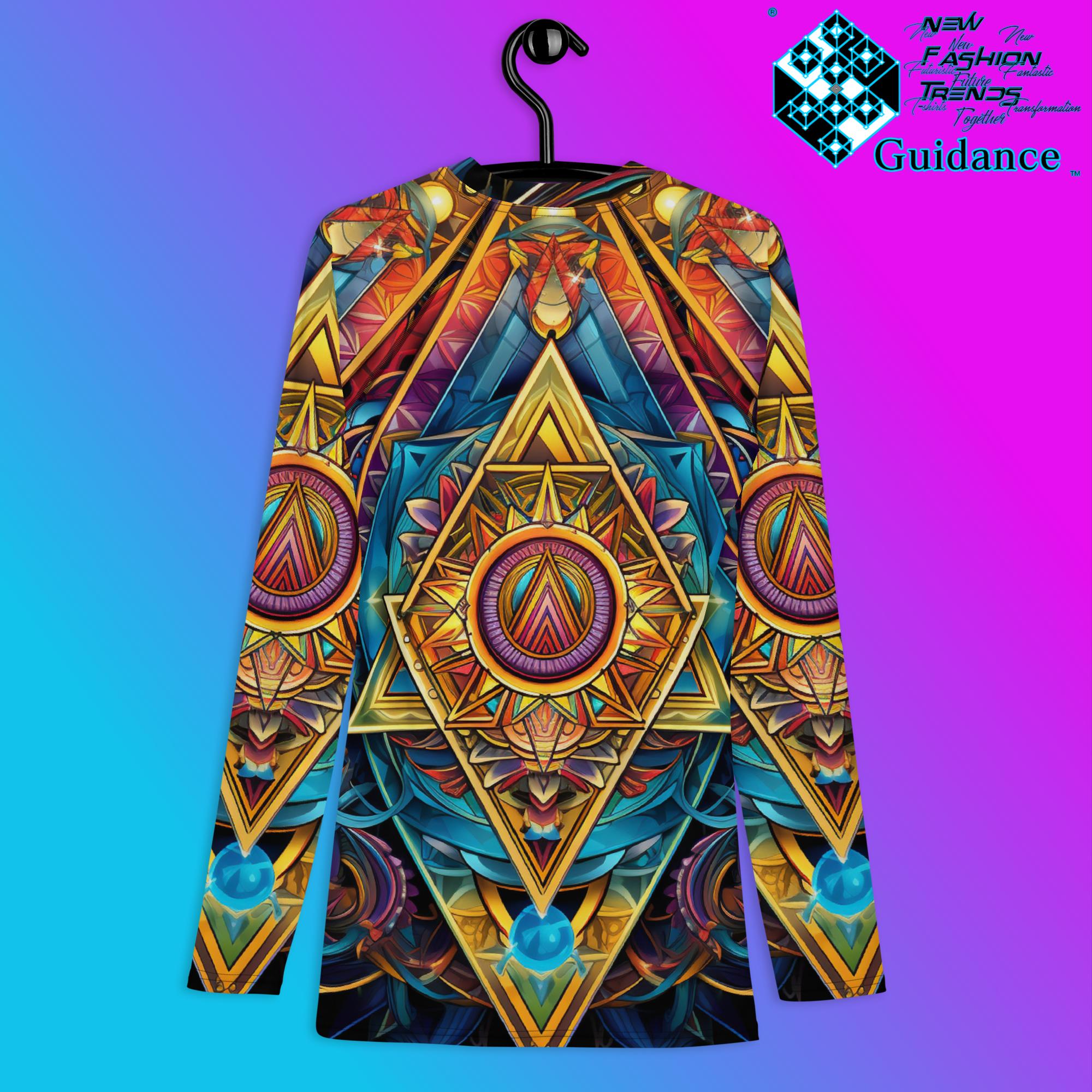 Dimensional Harmony Psychedelic Long Sleeve Rash Guard by XGuidance XS 2