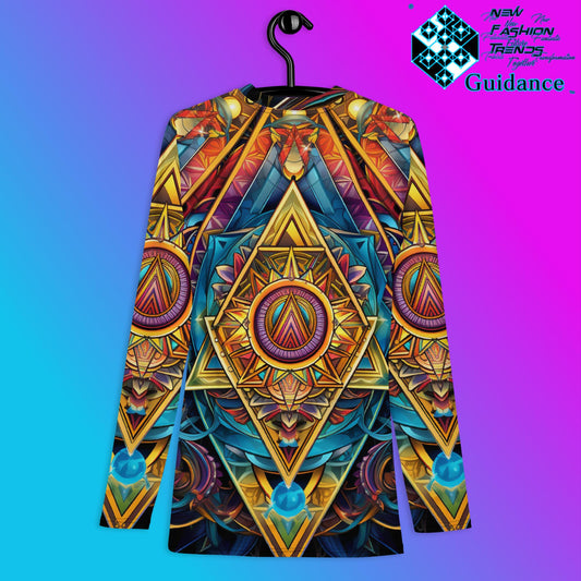 Dimensional Harmony Psychedelic Long Sleeve Rash Guard by XGuidance XS 2