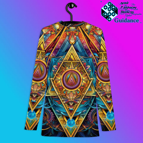 Dimensional Harmony Psychedelic Long Sleeve Rash Guard by XGuidance XS 2