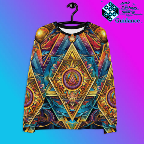 Dimensional Harmony Sweatshirt – Geometric Festival Streetwear by XGuidance XS 1
