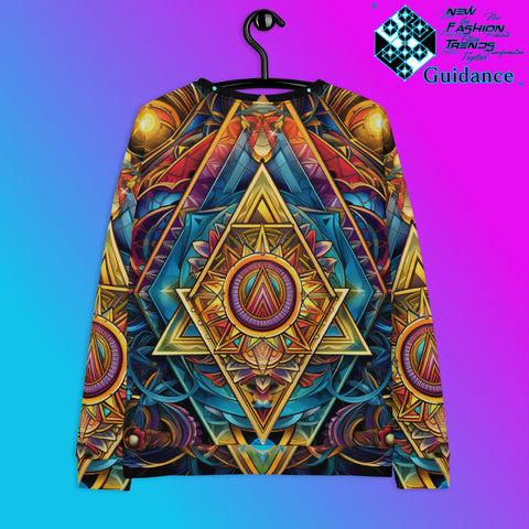 Dimensional Harmony Sweatshirt – Geometric Festival Streetwear by XGuidance XS 2