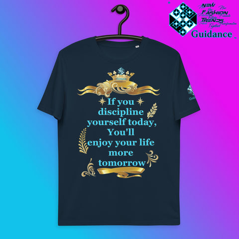 Discipline Yourself T-Shirt T-Shirts by XGuidance French Navy 3