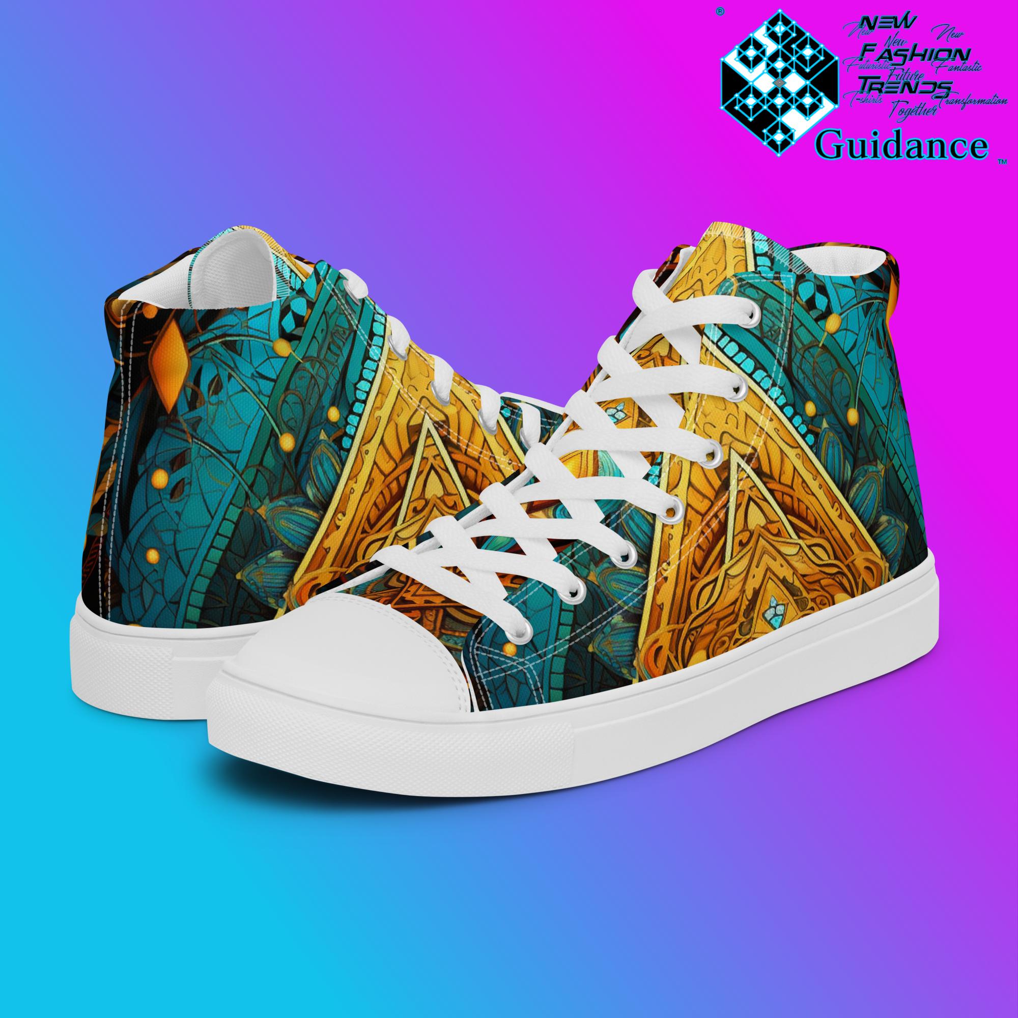 Divine Essence High Top Shoes – Spiritual Streetwear Sneakers by XGuidance White 2