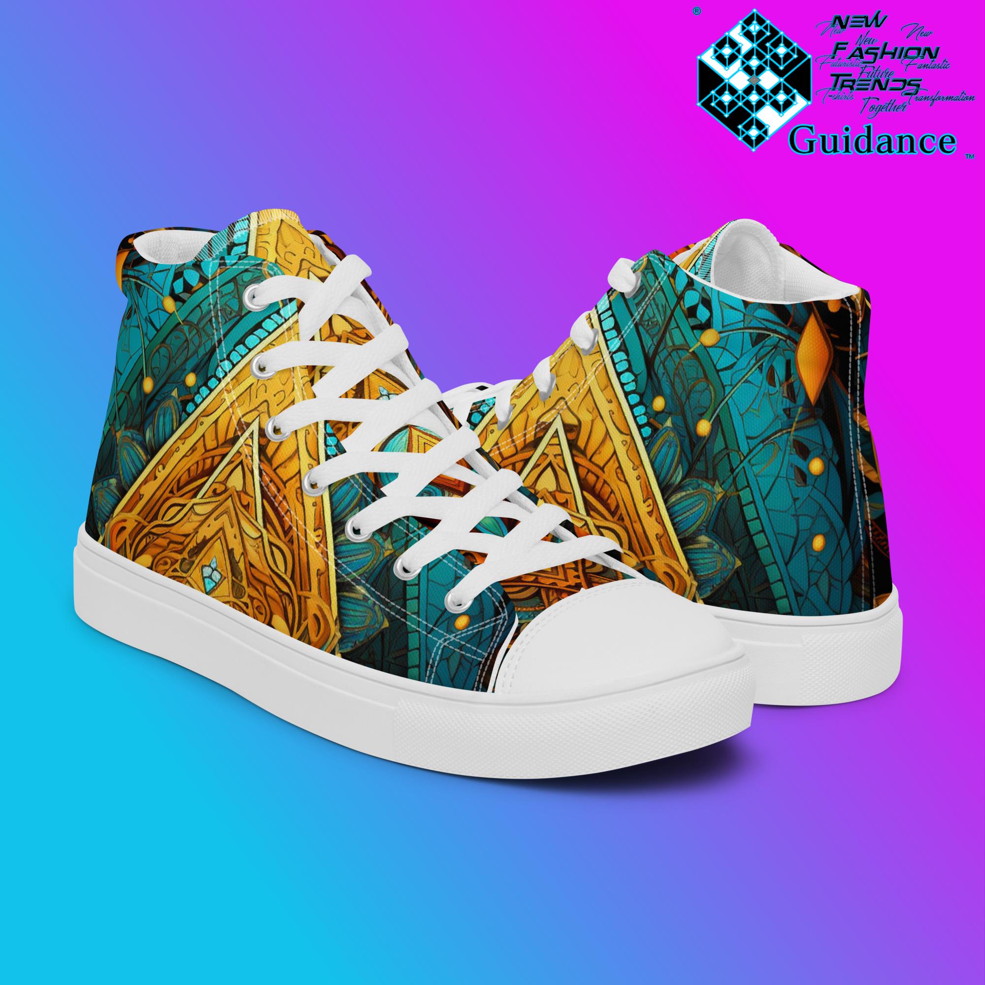 Divine Essence High Top Shoes – Spiritual Streetwear Sneakers by XGuidance Black 7