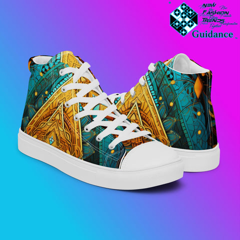 Divine Essence High Top Shoes – Spiritual Streetwear Sneakers by XGuidance Black 7