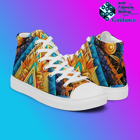 Divine Rhapsody High Top Shoes – Cosmic Streetwear Sneakers by XGuidance Black 7