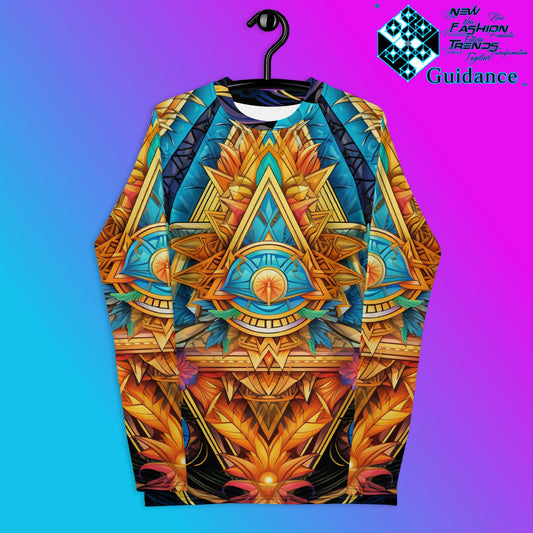 Divine Rhapsody Psychedelic Long Sleeve Rash Guard by XGuidance XS 1