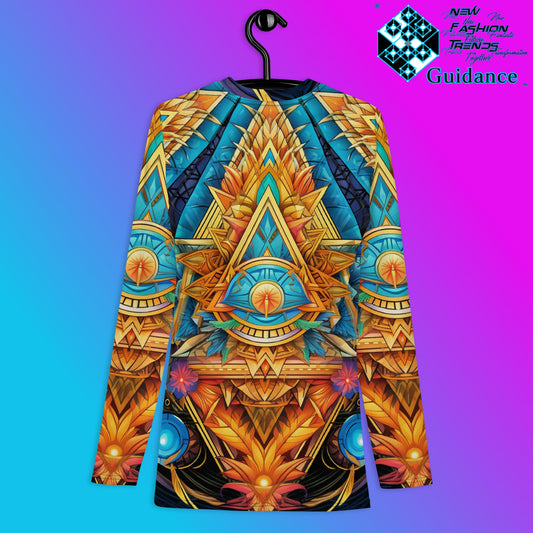 Divine Rhapsody Psychedelic Long Sleeve Rash Guard by XGuidance XS 2