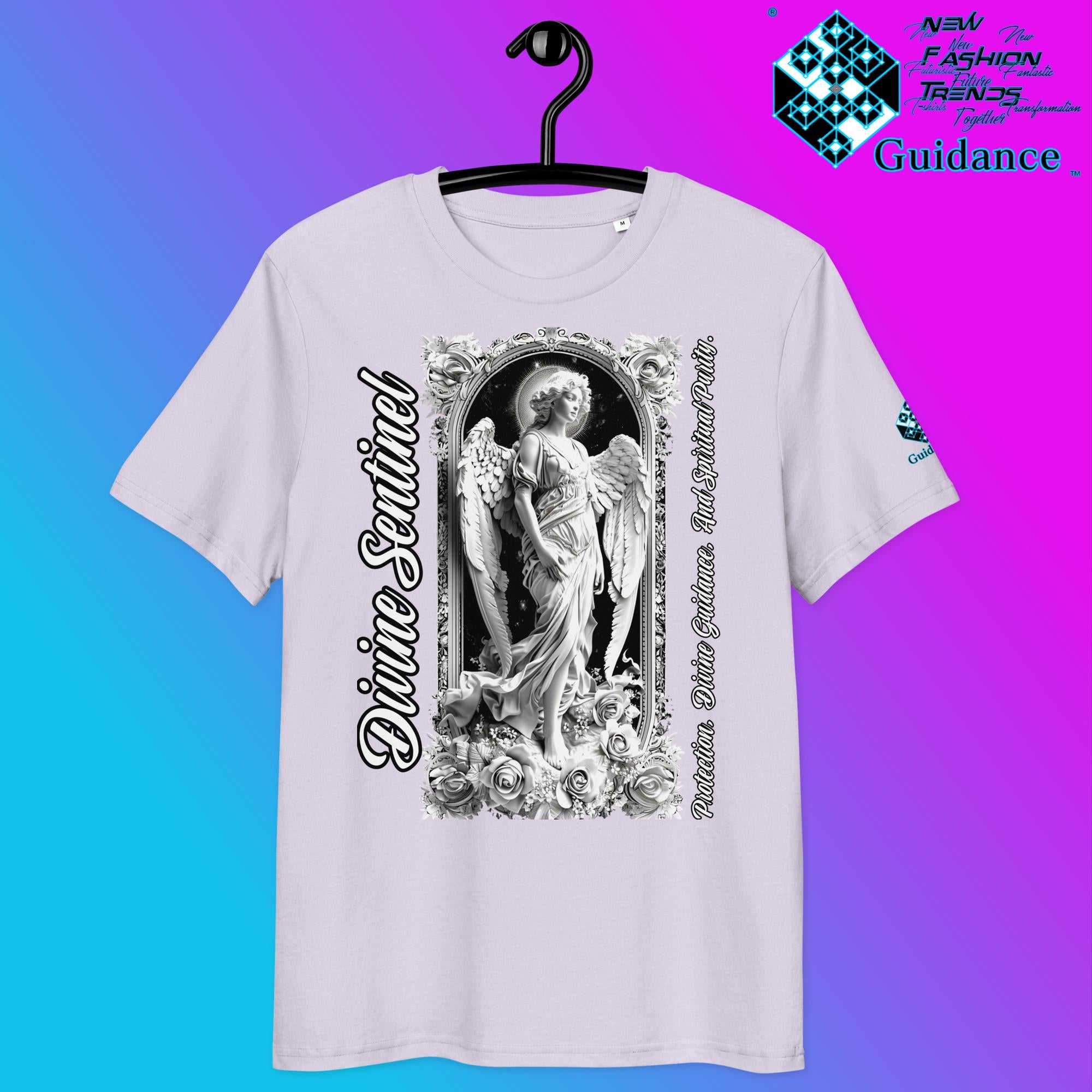 Divine Sentinel Angel T-Shirt – Sacred Love & Protection by XGuidance Lavender 9