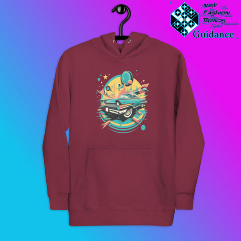 Dodge Classic Hoodie with Vintage Car Design by XGuidance Maroon 6