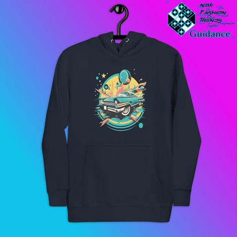 Dodge Classic Hoodie with Vintage Car Design by XGuidance Navy Blazer 7