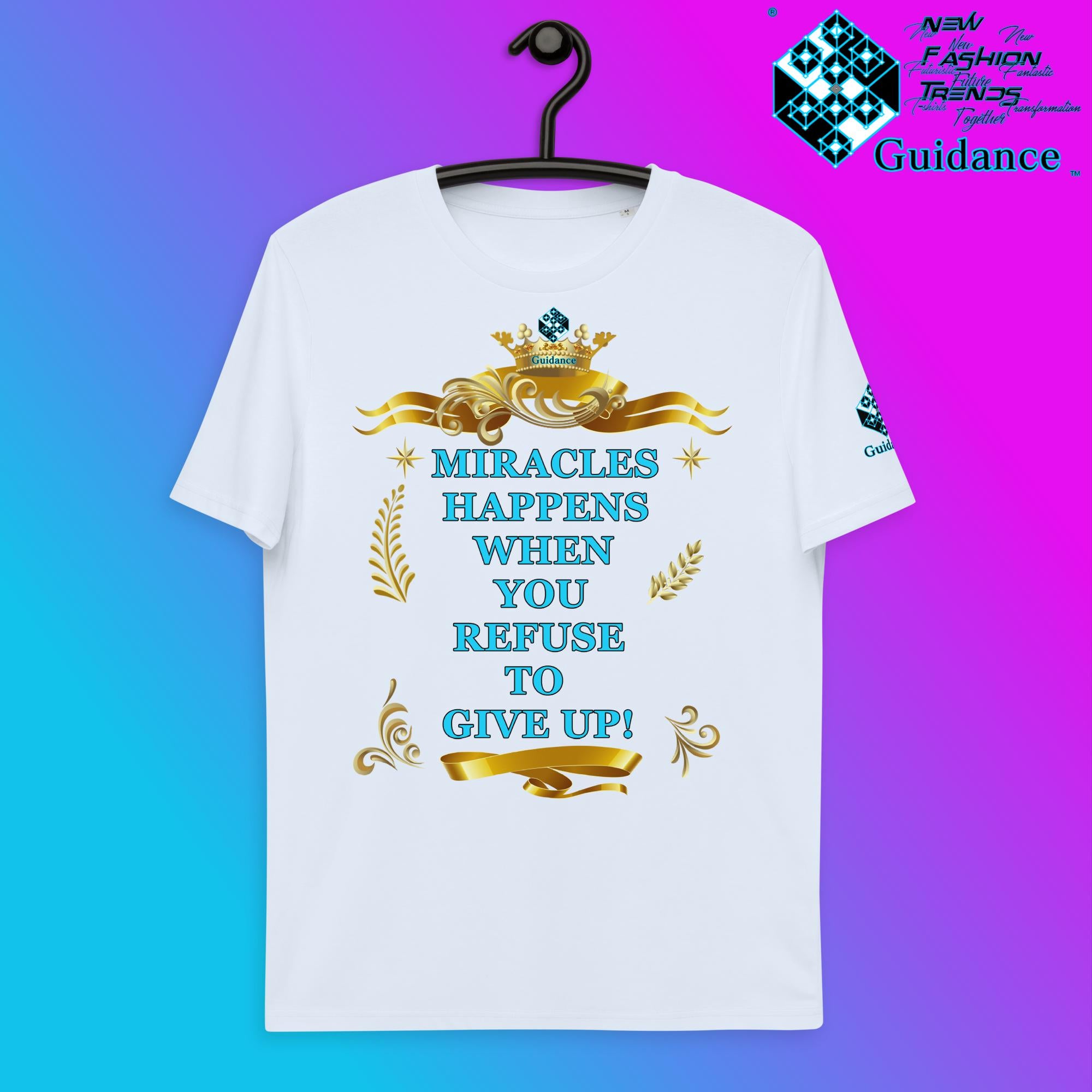Don't Give Up T-Shirt T-Shirts by XGuidance Serene Blue 15