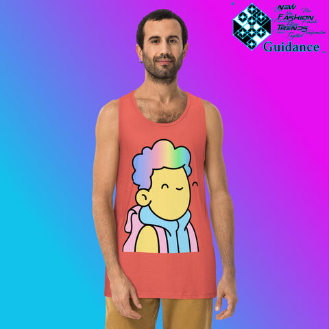 Doodle NFT - Tank Tops Tank Tops by XGuidance Coral 3
