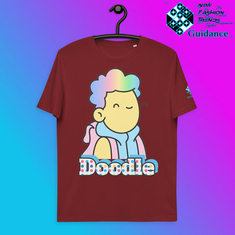 Doodle T-Shirt T-Shirts by XGuidance Burgundy 10