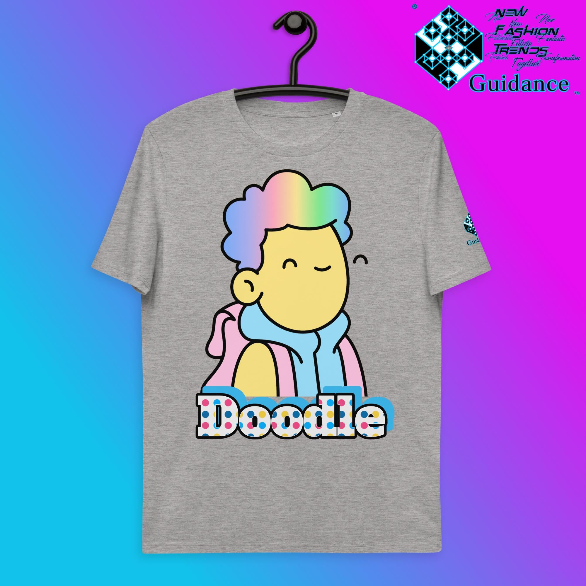 Doodle T-Shirt T-Shirts by XGuidance Heather Grey 4