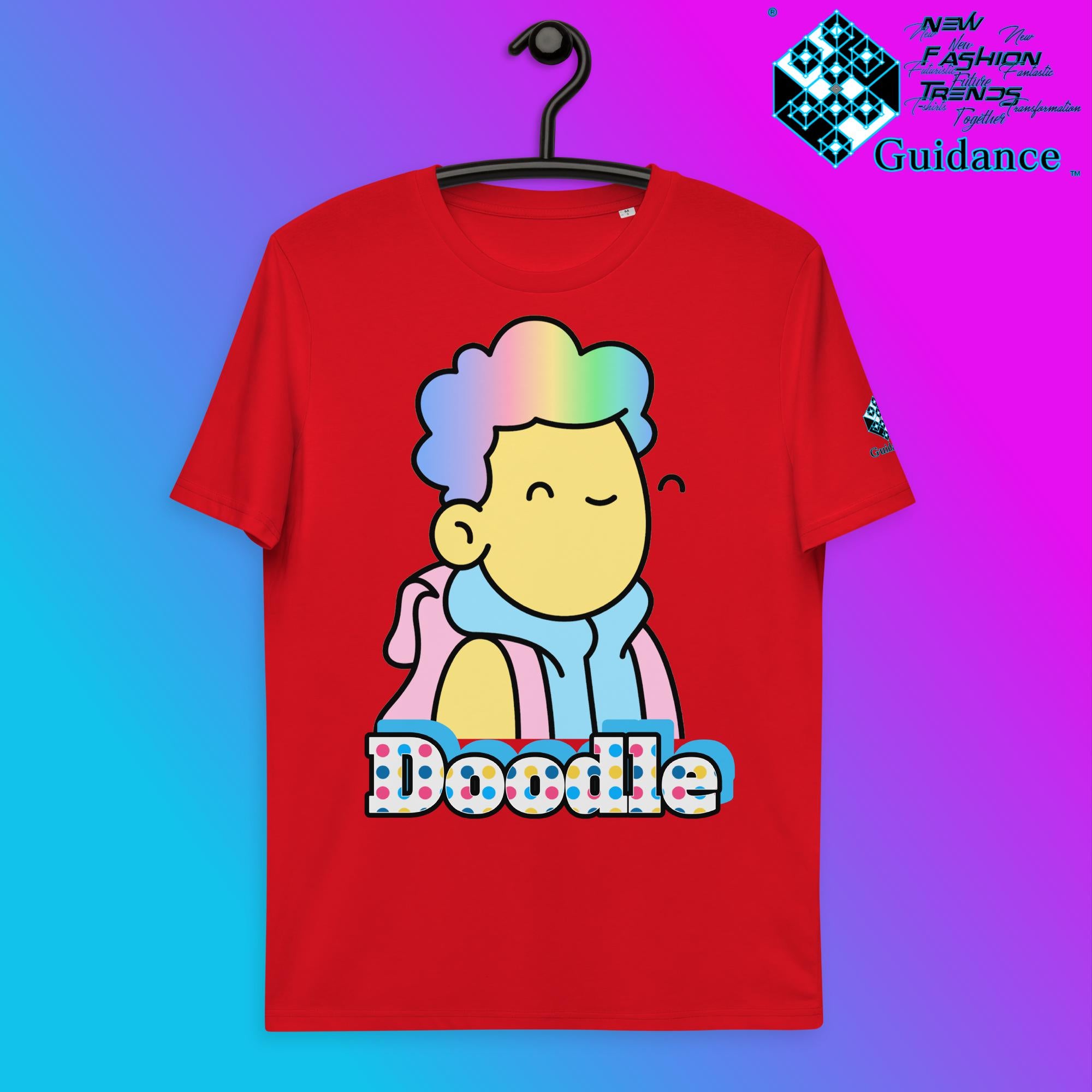 Doodle T-Shirt T-Shirts by XGuidance Red 5