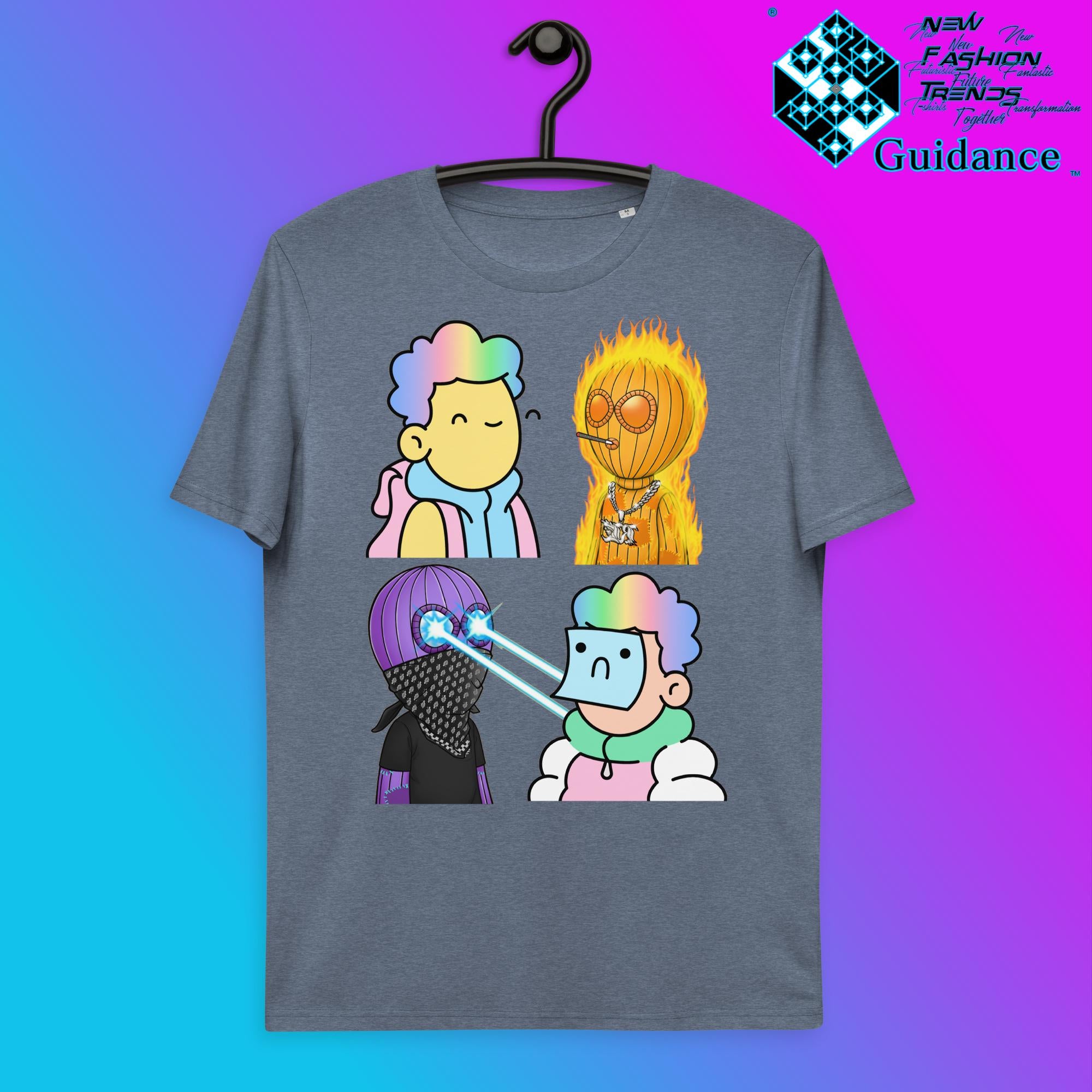 Doodles VS LoudPunx T-Shirt T-Shirts by XGuidance Dark Heather Blue 12