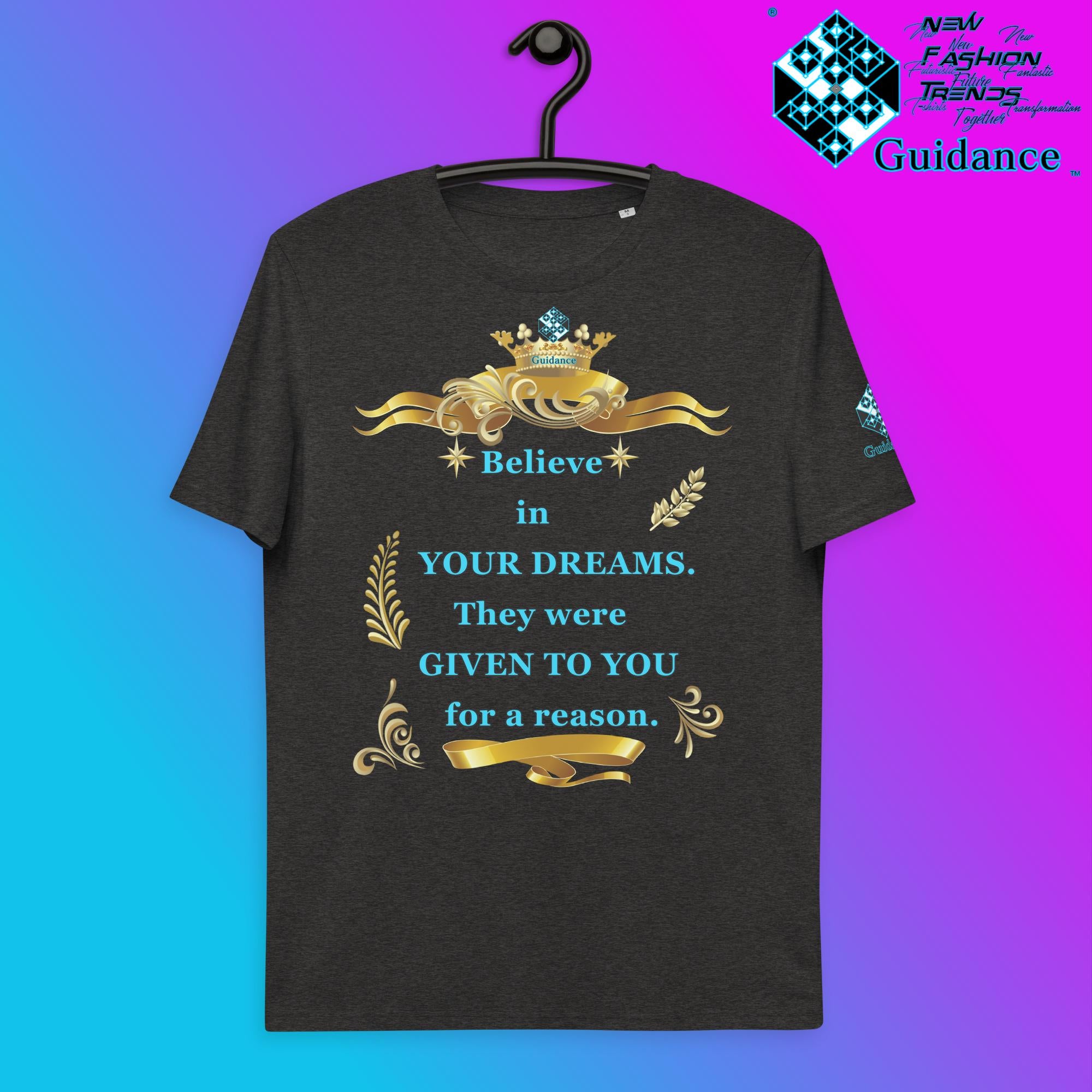 Dream Believer T-Shirt T-Shirts by XGuidance Dark Heather Grey 11
