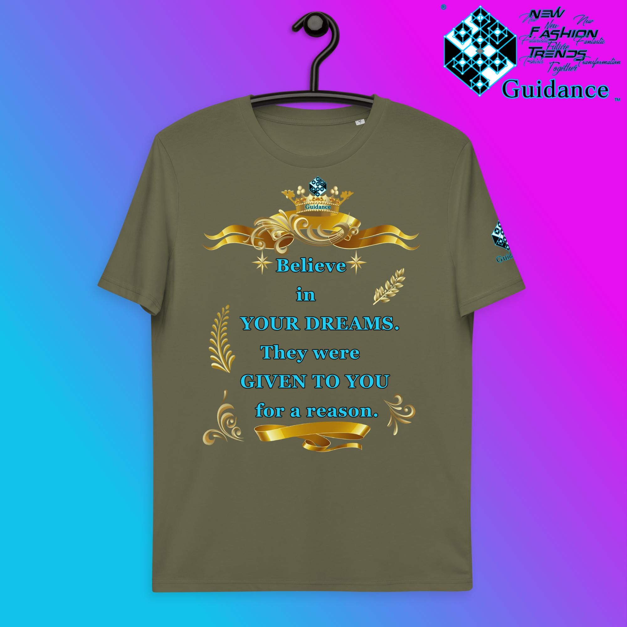 Dream Believer T-Shirt T-Shirts by XGuidance Khaki 14