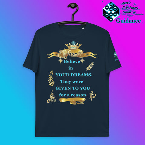 Dream Believer T-Shirt T-Shirts by XGuidance French Navy 3