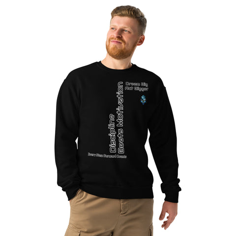 Dream Big Act Bigger – Discipline Crew Neck Sweatshirt by XGuidance Black 1