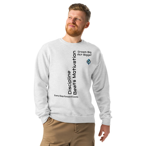 Dream Big Act Bigger – Discipline Crew Neck Sweatshirt by XGuidance Ash 5