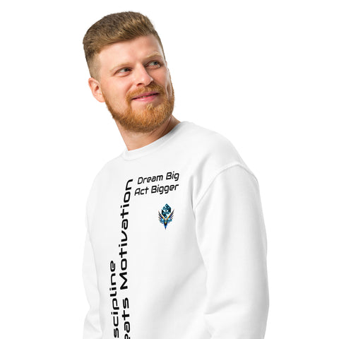 Dream Big Act Bigger – Discipline Crew Neck Sweatshirt by XGuidance Black 8