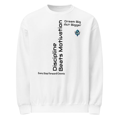 Dream Big Act Bigger – Discipline Crew Neck Sweatshirt by XGuidance Black 9