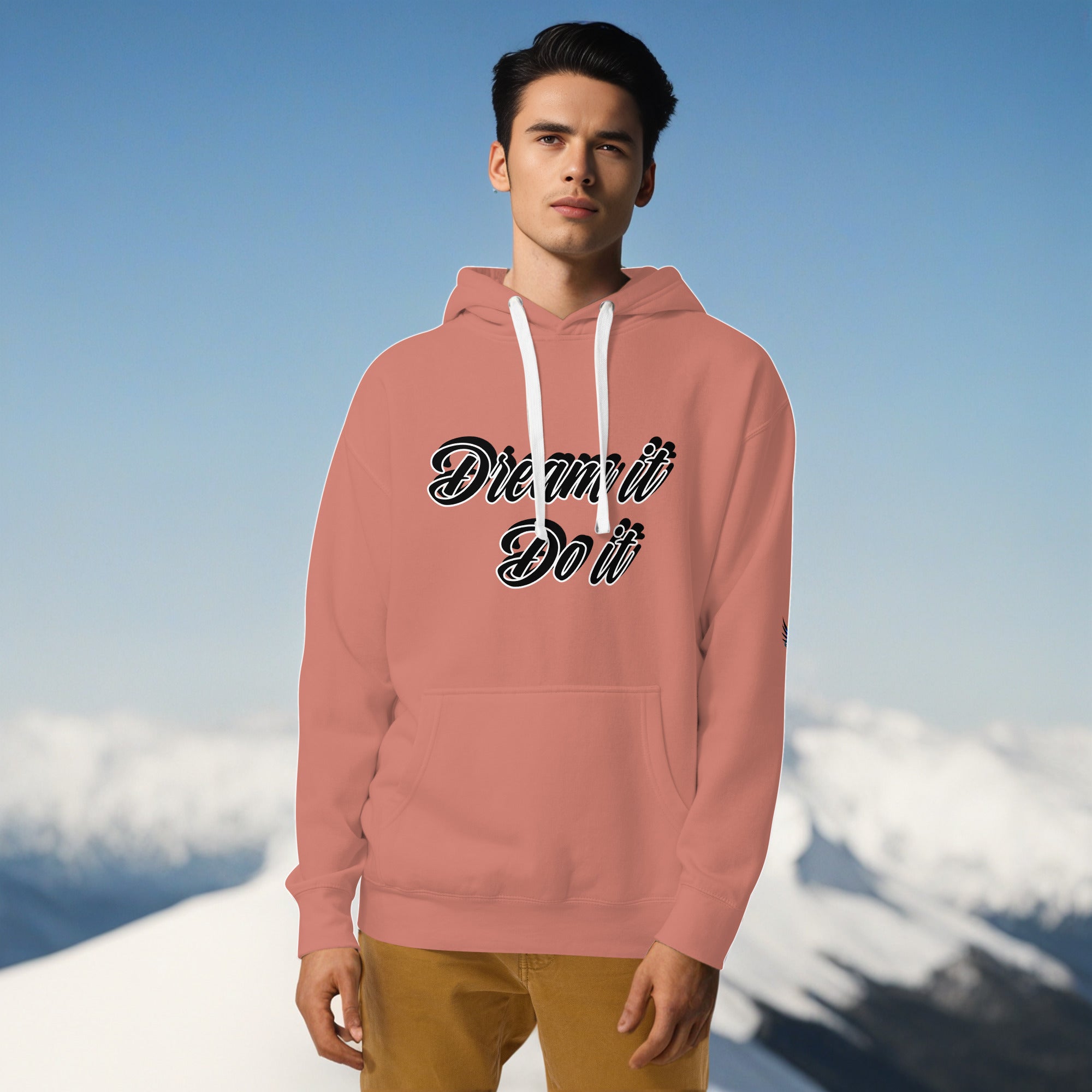 Dream It. Do It. Hoodie – Casual Comfort with Purpose by XGuidance Dusty Rose 11