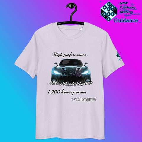 Electric Thunder Hypercar Tee – V12 Power & Neon Style by XGuidance Lavender 7
