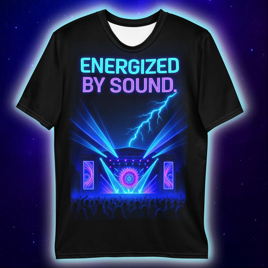 Energized by Sound T-Shirt, Neon Festival Rave T-Shirts by XGuidance XS 2
