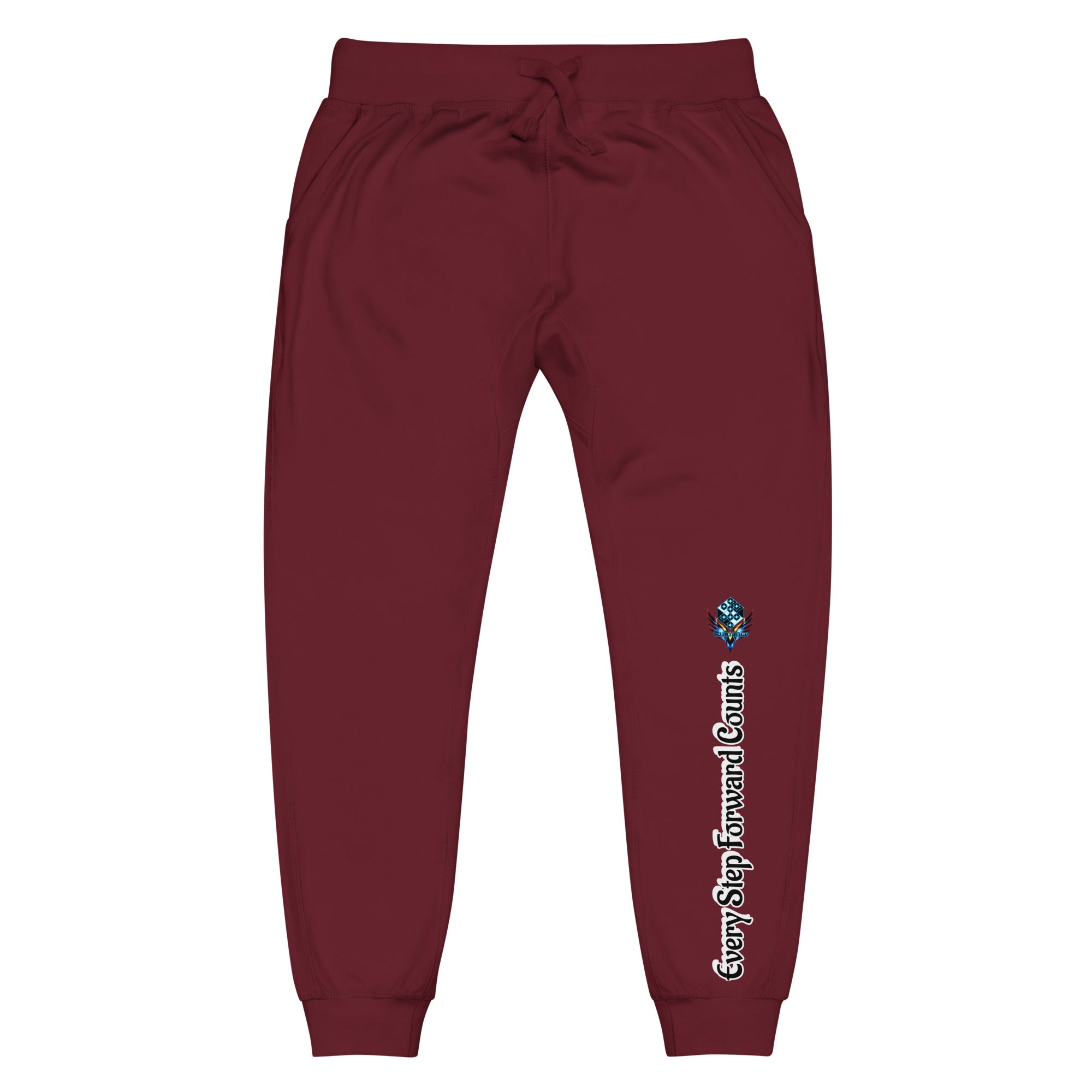 Energy Frequency Joggers – Spiritual Design Black Pants by XGuidance Maroon 9