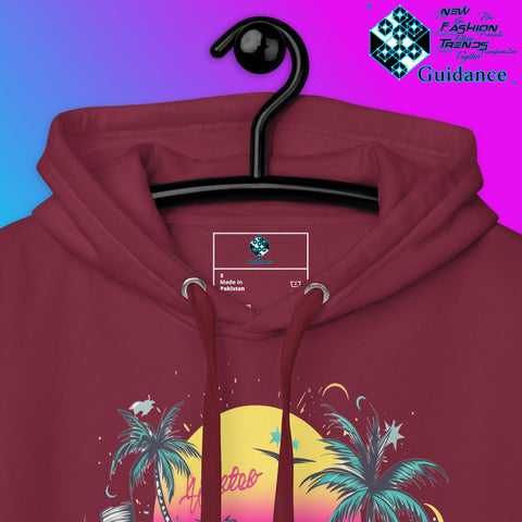 Enjoy Life Hoodie with Colorful Retro Design by XGuidance Black 17