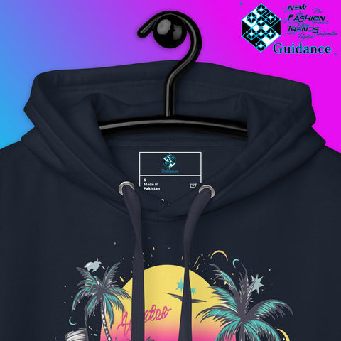Enjoy Life Hoodie with Colorful Retro Design by XGuidance Black 18