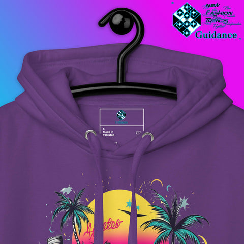 Enjoy Life Hoodie with Colorful Retro Design by XGuidance Black 21