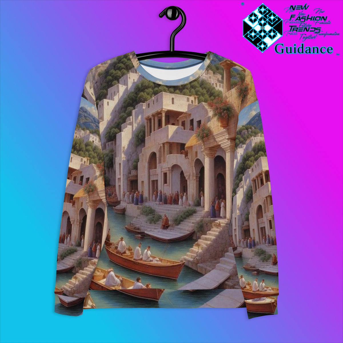 Eternal Loop Artistry Sweatshirt with Spiral Design by XGuidance XS 1