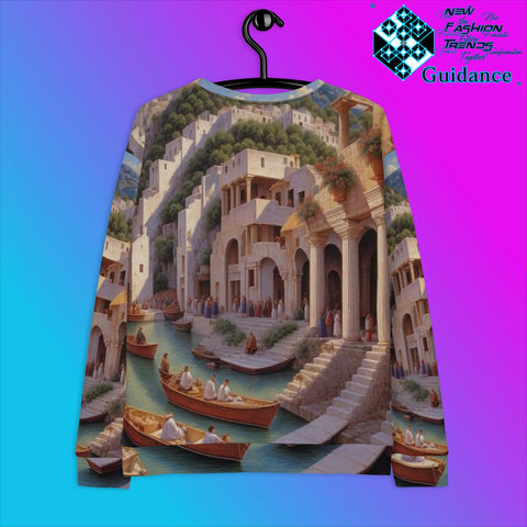 Eternal Loop Artistry Sweatshirt with Spiral Design by XGuidance XS 2