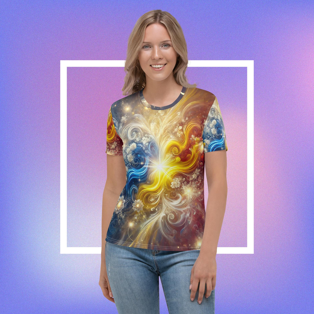 Eternal Romania Tee – Patriotic Cosmic Tricolor T-Shirt by XGuidance XS 1